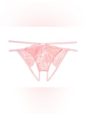 Adore Me Camylla Crotchless Pink Panty Size Small